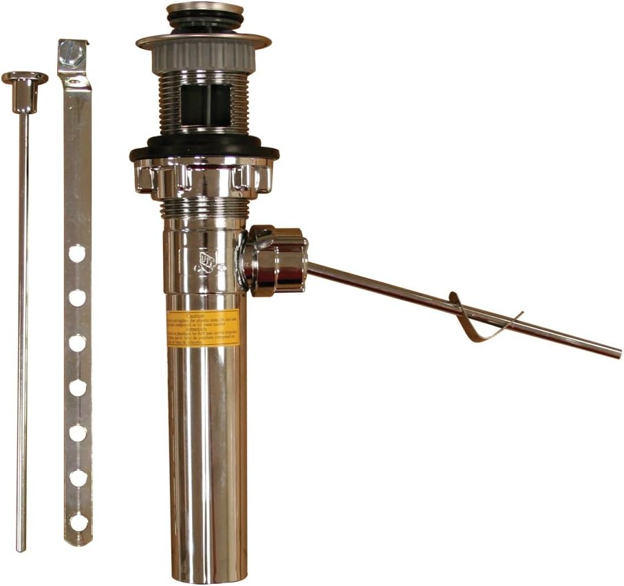 PlumBest P35005 ABS PopUp Assembly with Chrome Plated Body, Pipe
