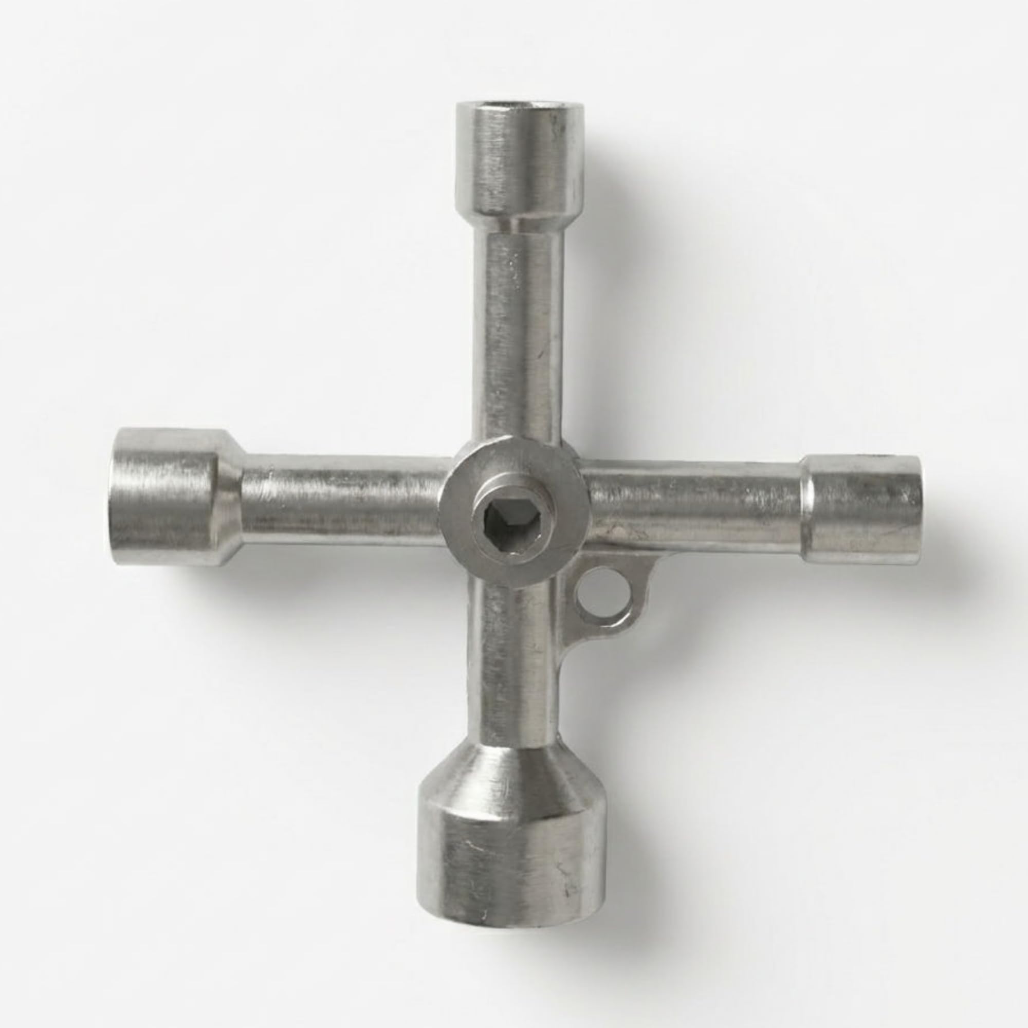 Chiave triangolare a 4 vie multifunzione – Chiave triangolare universale – bidone della spazzatura in metallo con superficie zincata – (13 mm/10 mm/9 mm/8,5 mm/5 mm)