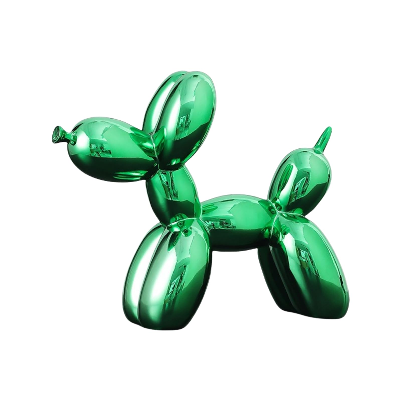 YOYUMI Balloon Dog Ornament Electroplated Mirror Finish Green 18 * 20 * 9cm