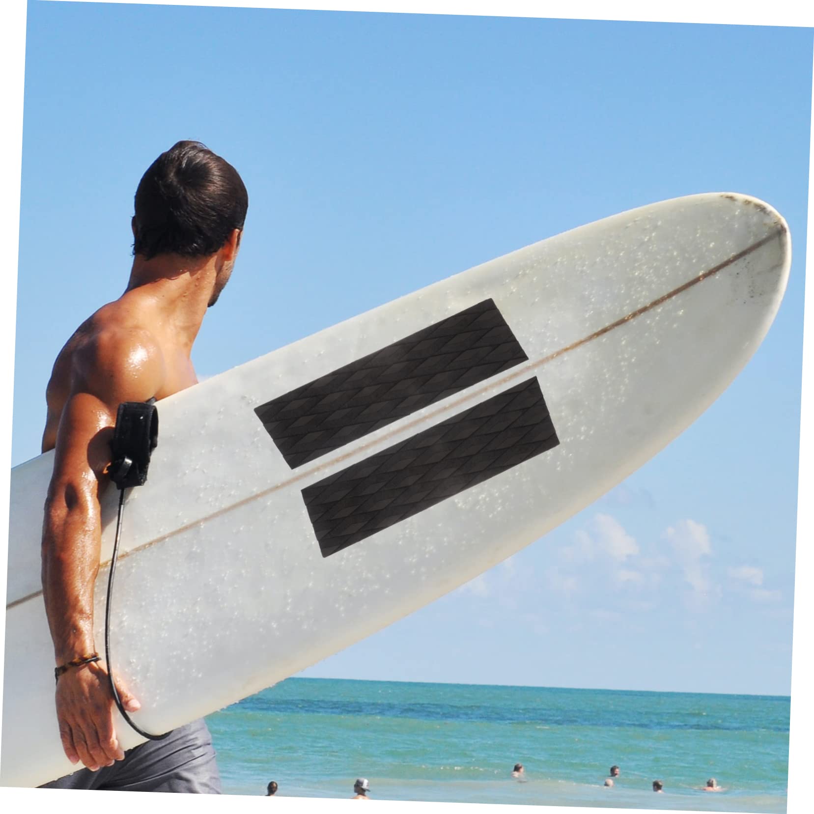 Mipcase 4pcs Non-Slip Paddleboard Traction Pad Eva Foam Grip Mats for Deck Self-Adhesive Skimboard Grip for Surfing Accessories