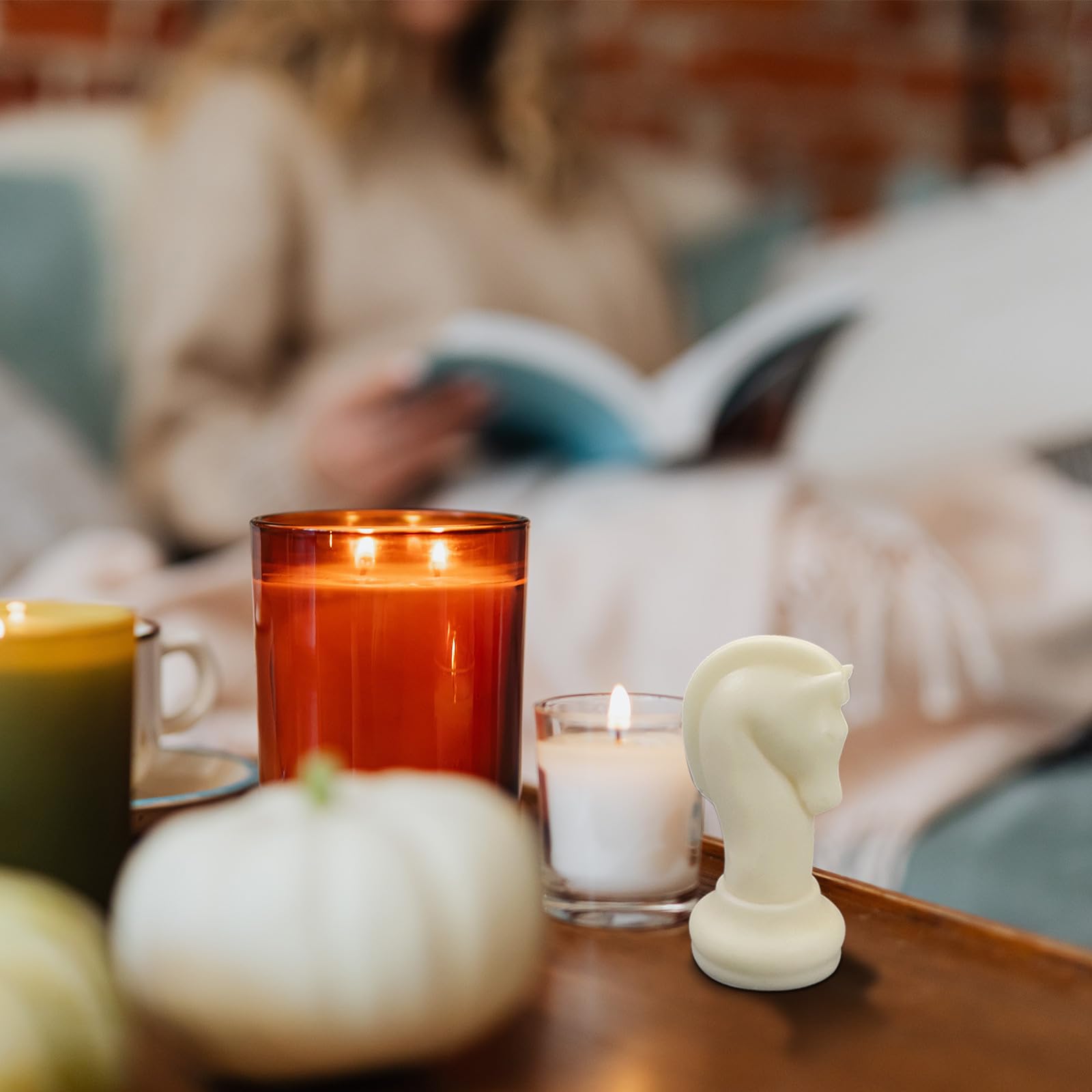 TOYANDONA Stampo in Silicone Facile da Usare e Pulire a Forma di per Candele 6 per Decorazioni
