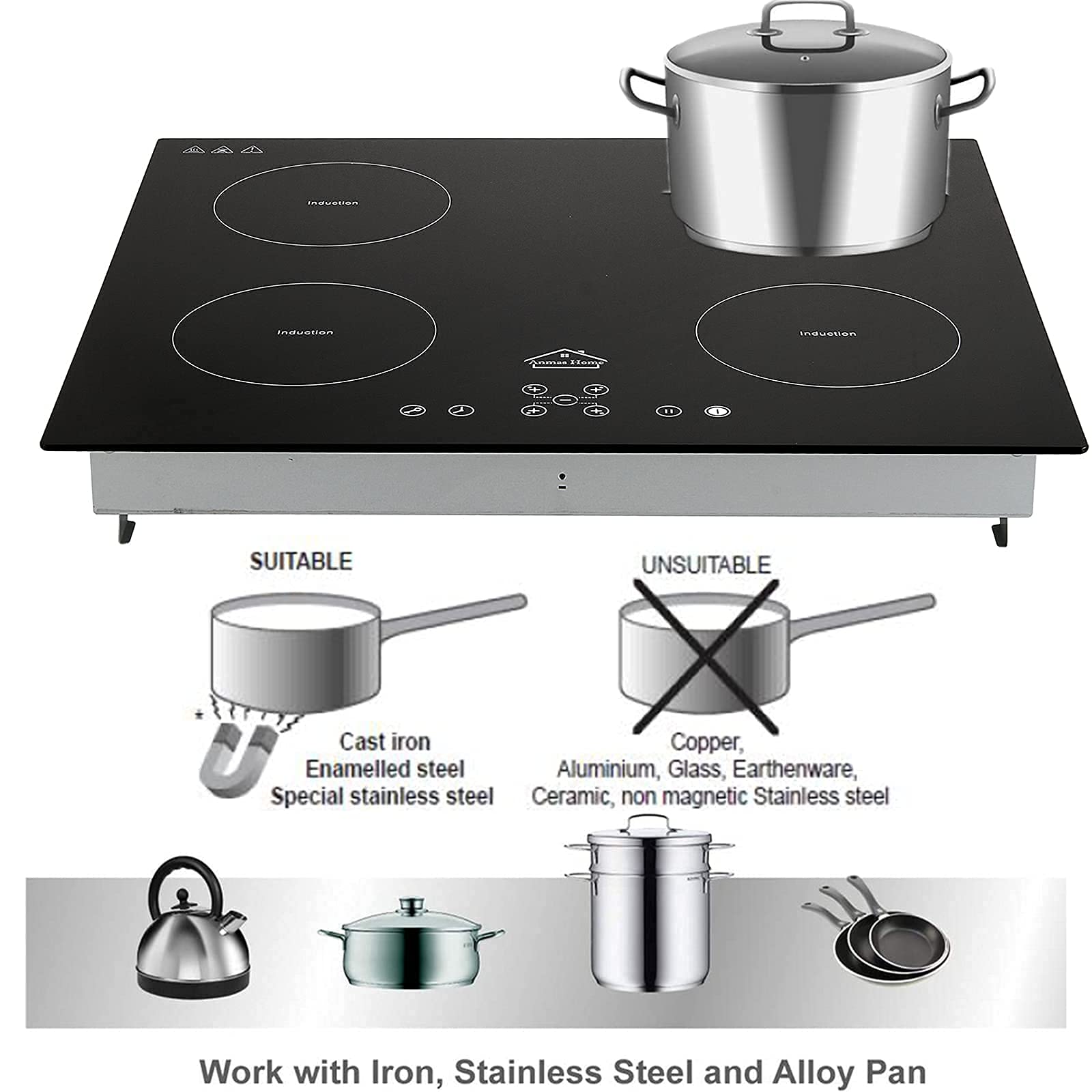 30 Inch Induction Cooktop, GASLAND Chef IH77BF Electric Stovetop, 240V