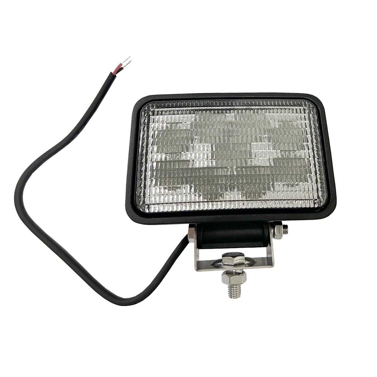 LED Tractor Truck Work Lights, 4x6 Inch Wide Flood Beam Auxiliary Headlight, 6000K Cool-White 12V/24V DC, Rectangular Aluminum Housing, Fits John Deere Offroad Excavator Trailer, 1 Pack