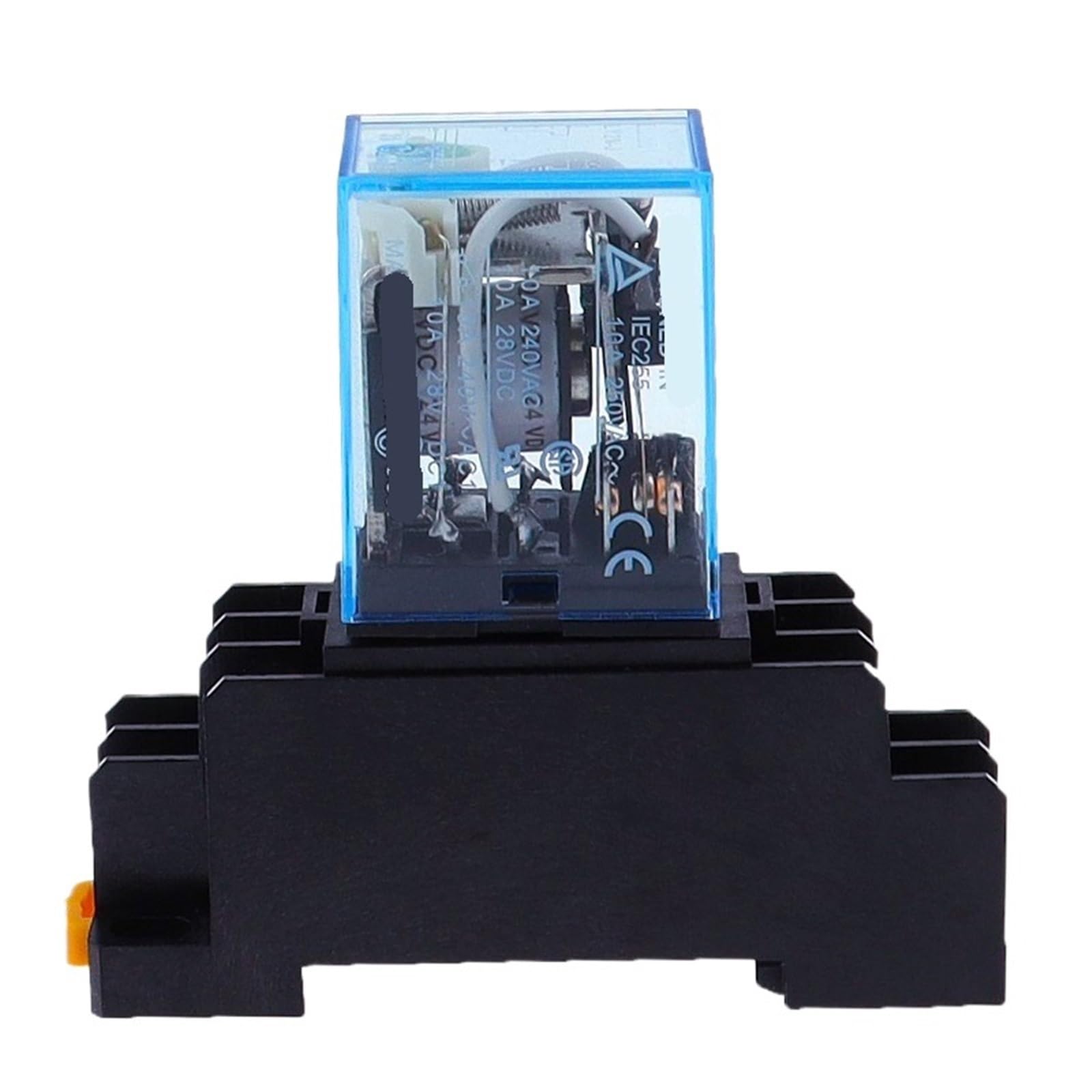 10set 12V 24V 110V 220V 380V AC bobina relé de potencia 8 pines HH62P con Base de enchufe(AC,12V)