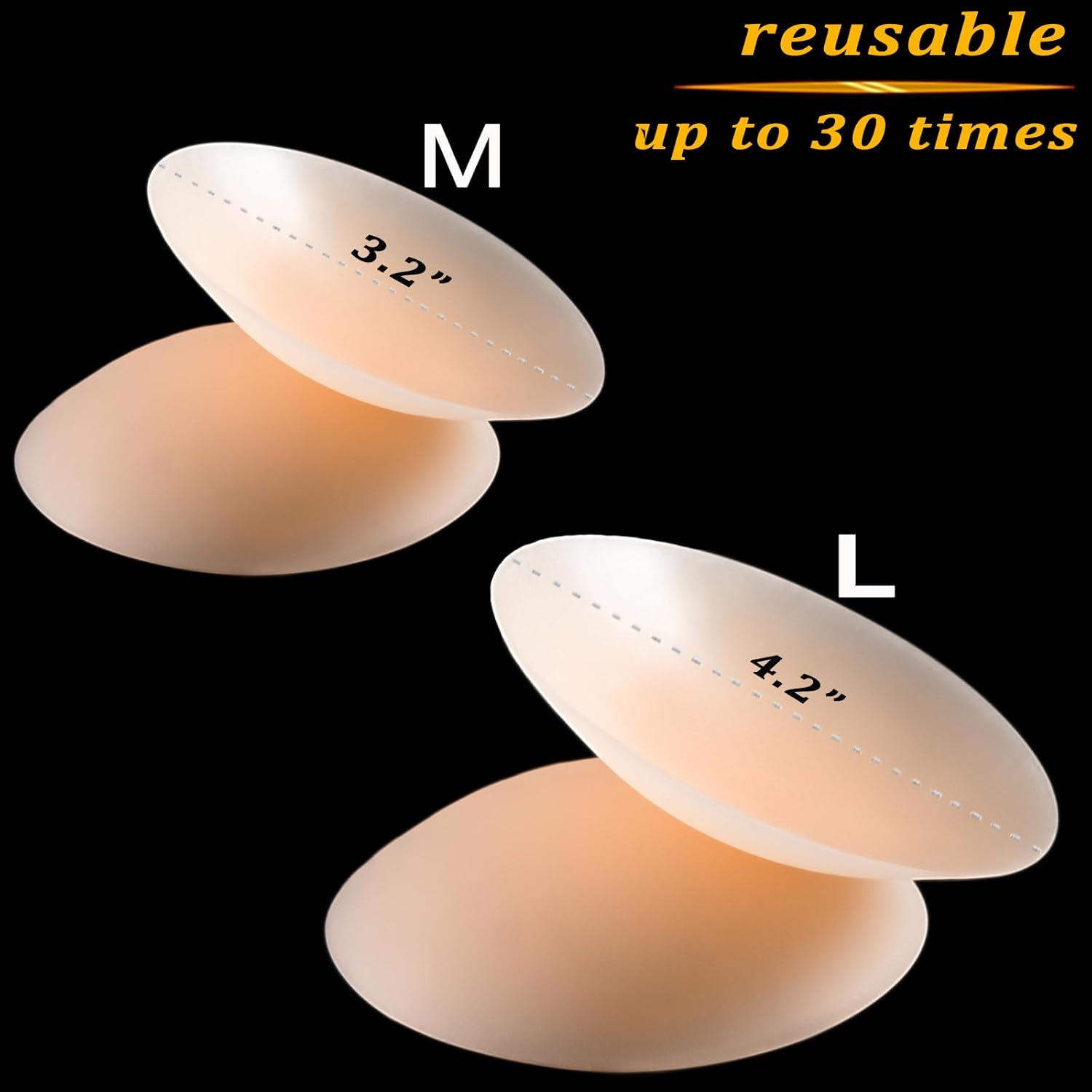 PRETTYWELL Nipple Covers for Women,Waterproof Silicone Nipple Pasties Reusable,Ultra Thin Adhesive Nipple Cover Petals - Image 2