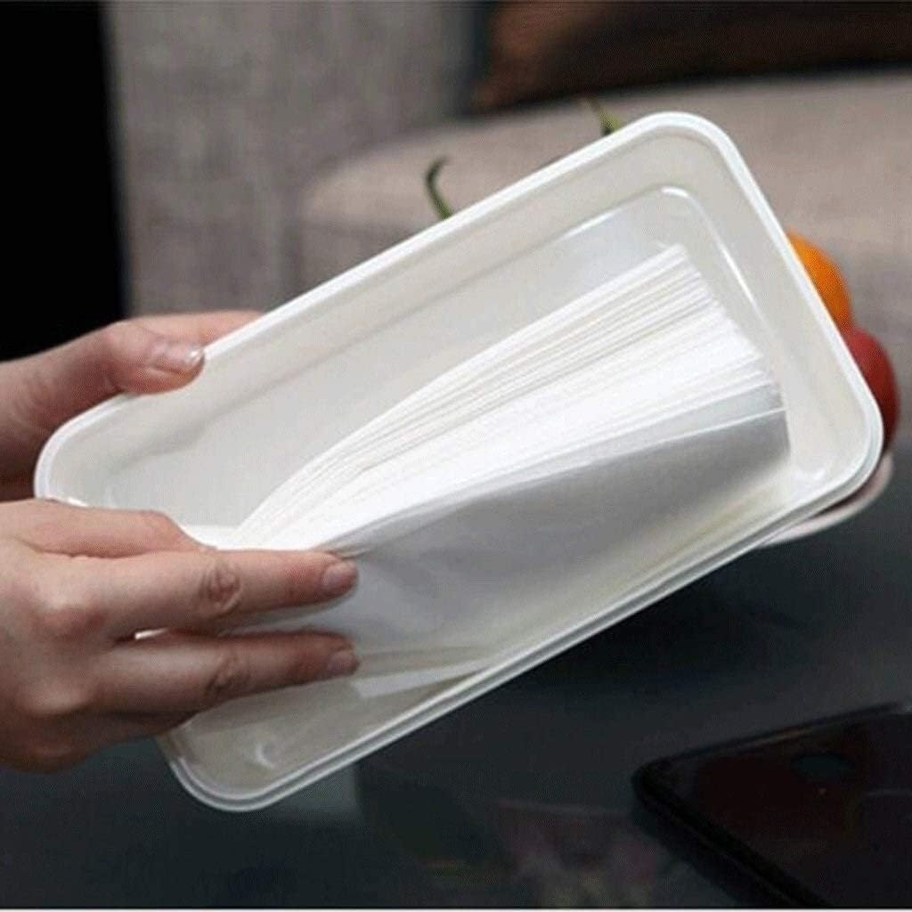 Tissue Holder Dispenser, Tissue Holder， Tissue Box Modern Metal Tissue Box Cover for Disposable Paper Facial Tissues Rectangular Holder for Storage (Color : Wit) (Color : White)