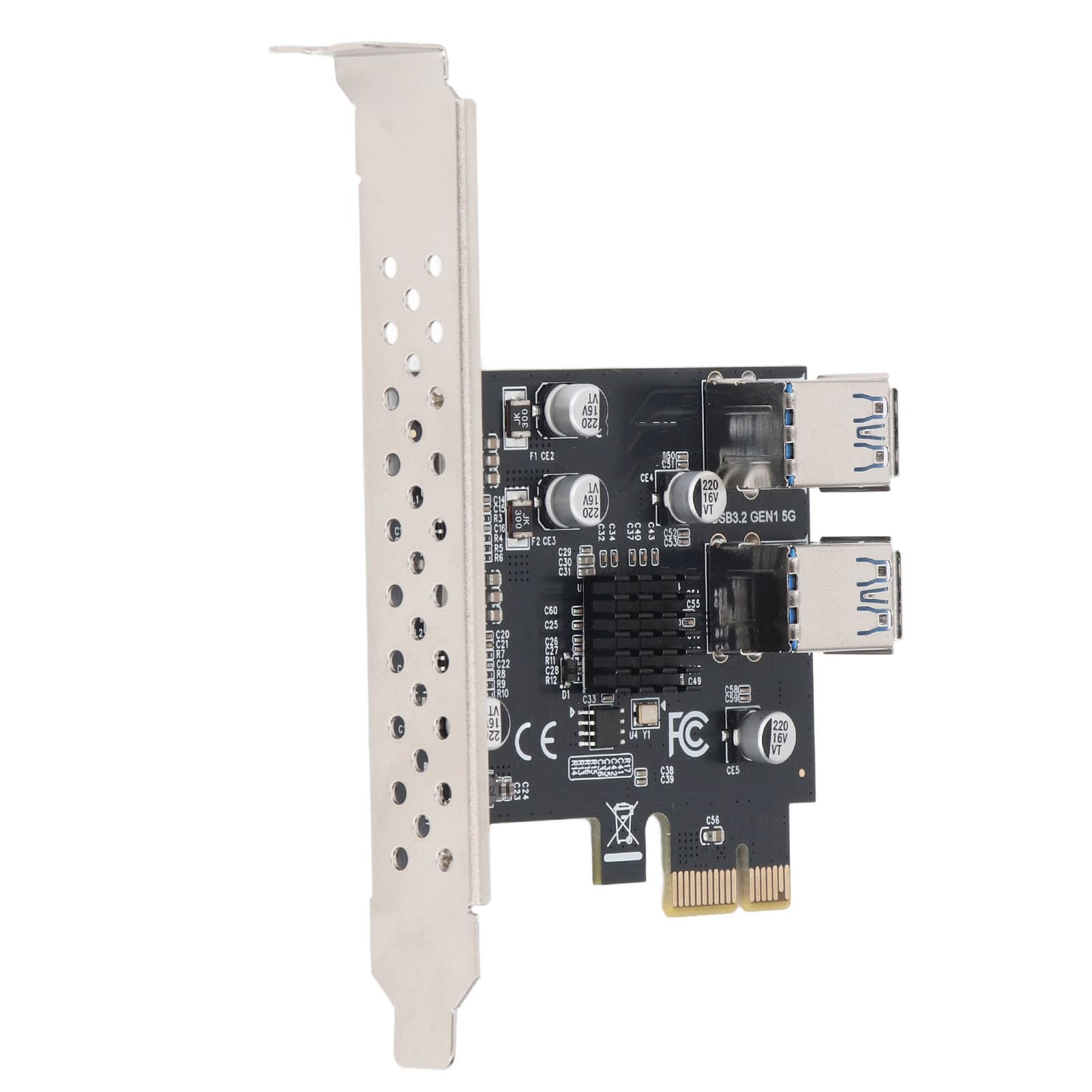 USB C Expansion Card, PCIe Expansion Card PCI E 1X to 4 USB 3.0 Slot Adapter USB3.2 GEN1 Extender Card USB A 5Gbps Supports Pc Case Accessories 1X 4X 8X 16X Slots 4 Ports PCIe