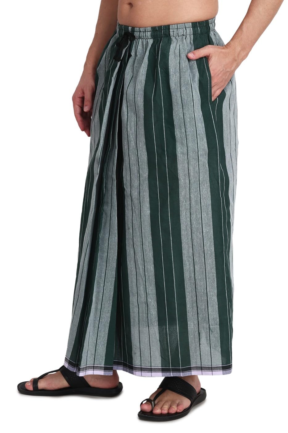 Gowri Tex Elastic Premium Lungi with Dual Packet Pack of 1