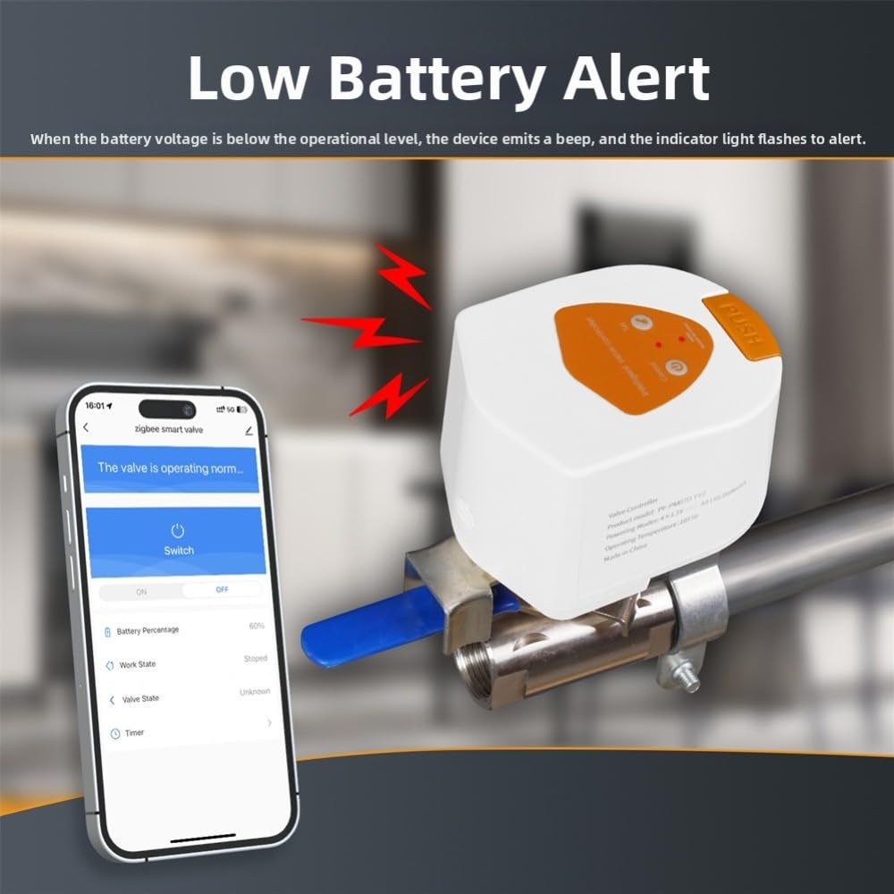 Intelligente per Zigbee Valve Controller Domotica, Compatibile con Google Home, Accesso remoto e Impostazioni di pianificazione del timer