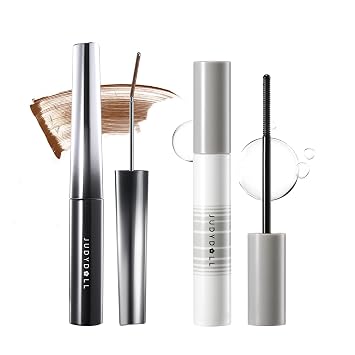 JUDYDOLL Eyelash Beauty Pair- Gentle Remover for Waterproof Eye Makeup | #02 Brown Slim Mascara3g + Gentle Remover