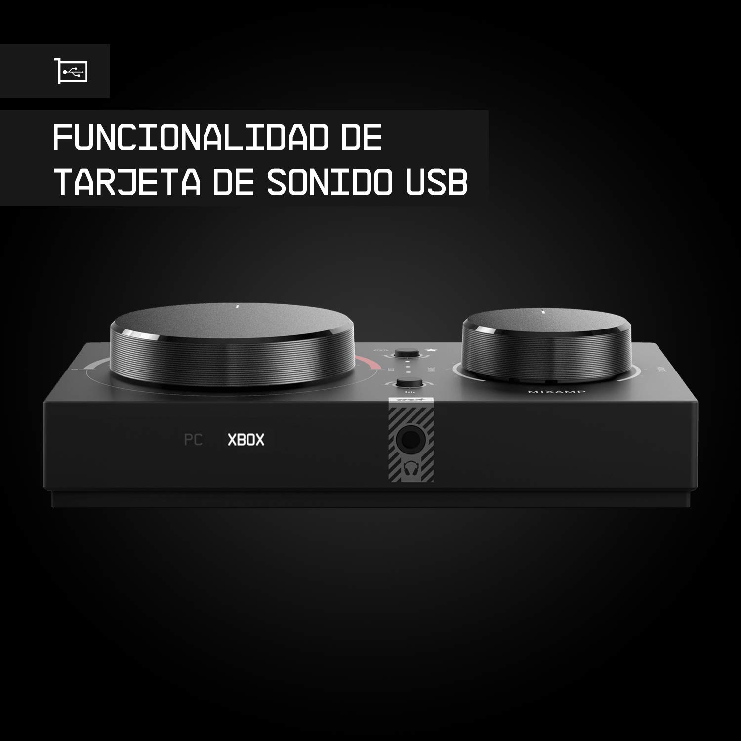 ASTRO Gaming MixAmp Pro TR Amplificador para Cascos | Auriculares 4.ª gen, Dolby Audio, tarjeta de sonido USB, Xbox Series X|S/One/PC/Mac/Switch - Negro/Rojo
