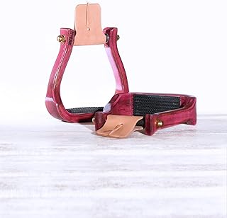 Nettles The Barrel Racer Stirrups Distressed Pink Color - 2