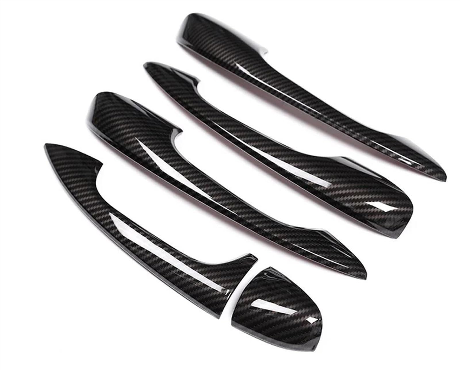 SLIMES Car External Side Door Handle Catch Cover Protection Trim LHD for Benz A B C E GLC CLA GLE GLS GLB Class W177 W247 Protection(Carbon)