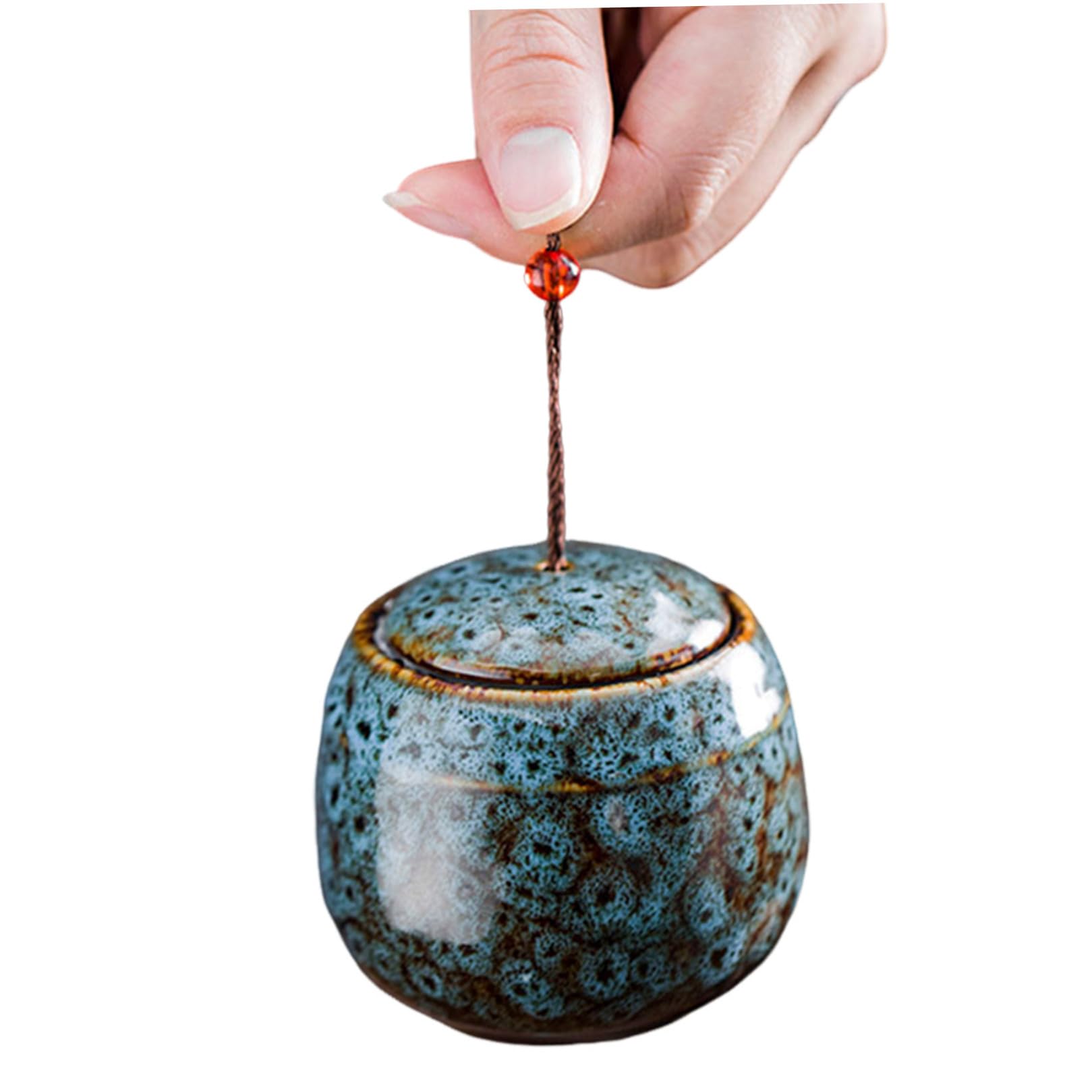 Mipcase Recipientes de Cerámica para Té, 5 Piezas Multiusos Tapa Sellada, Diseño Exquisito y Funcional para Almacenamiento en Cocina y Adorno de Escritorio