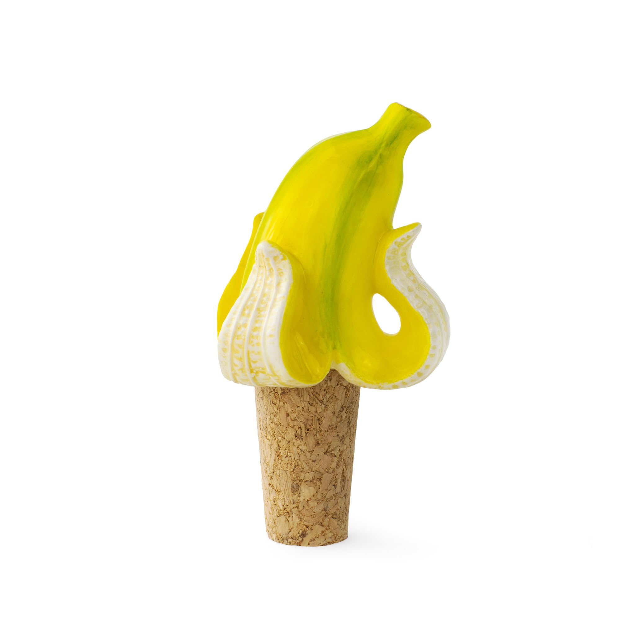 Banana Romance Flaschenverschluss in Banane-Form – Gelb, Dolomit, handbemalt