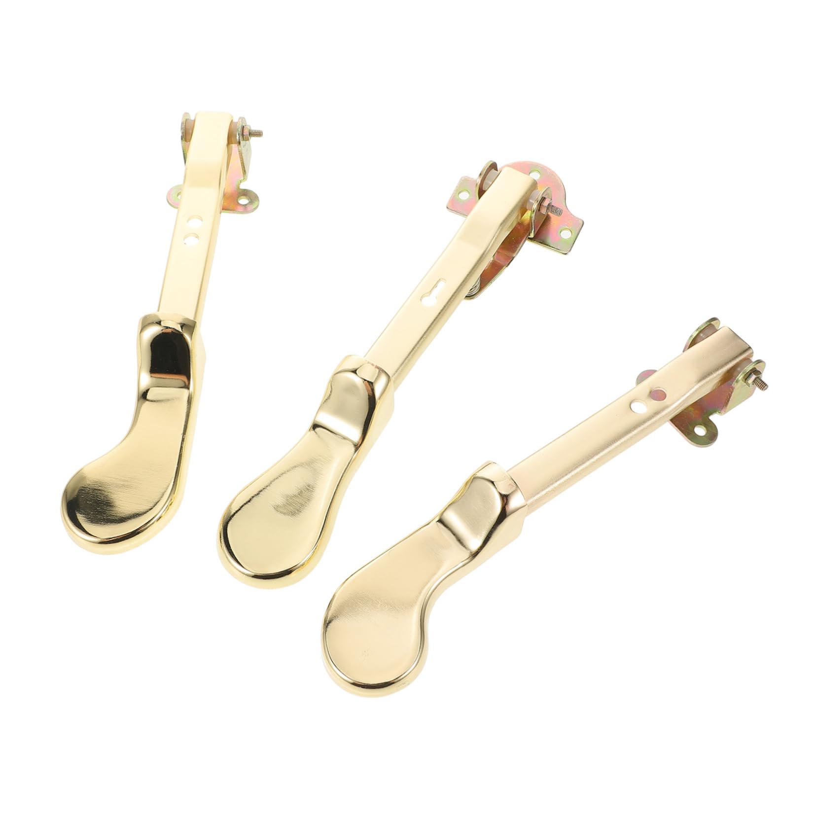 ifundom Elegantes Goldfarbenes Ersatzpedal Allgemein Kompatibel für Aufrechte Klaviere Klavier Sustainpedal 3 Stück-pack aus Metall mit Doppel Loch Design für Professionelle Musiker