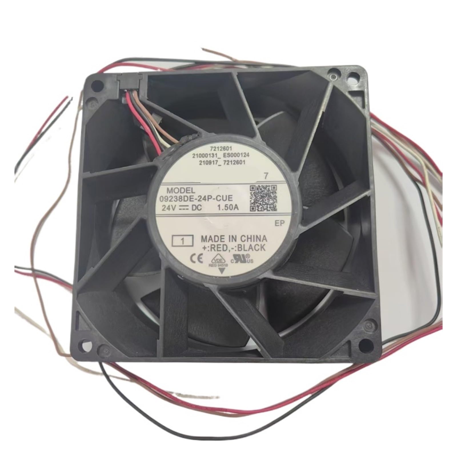 Ventilateur de refroidissement 09238DE-24P-CUE 24V CC 1.50A pour châssis PC 4 fils