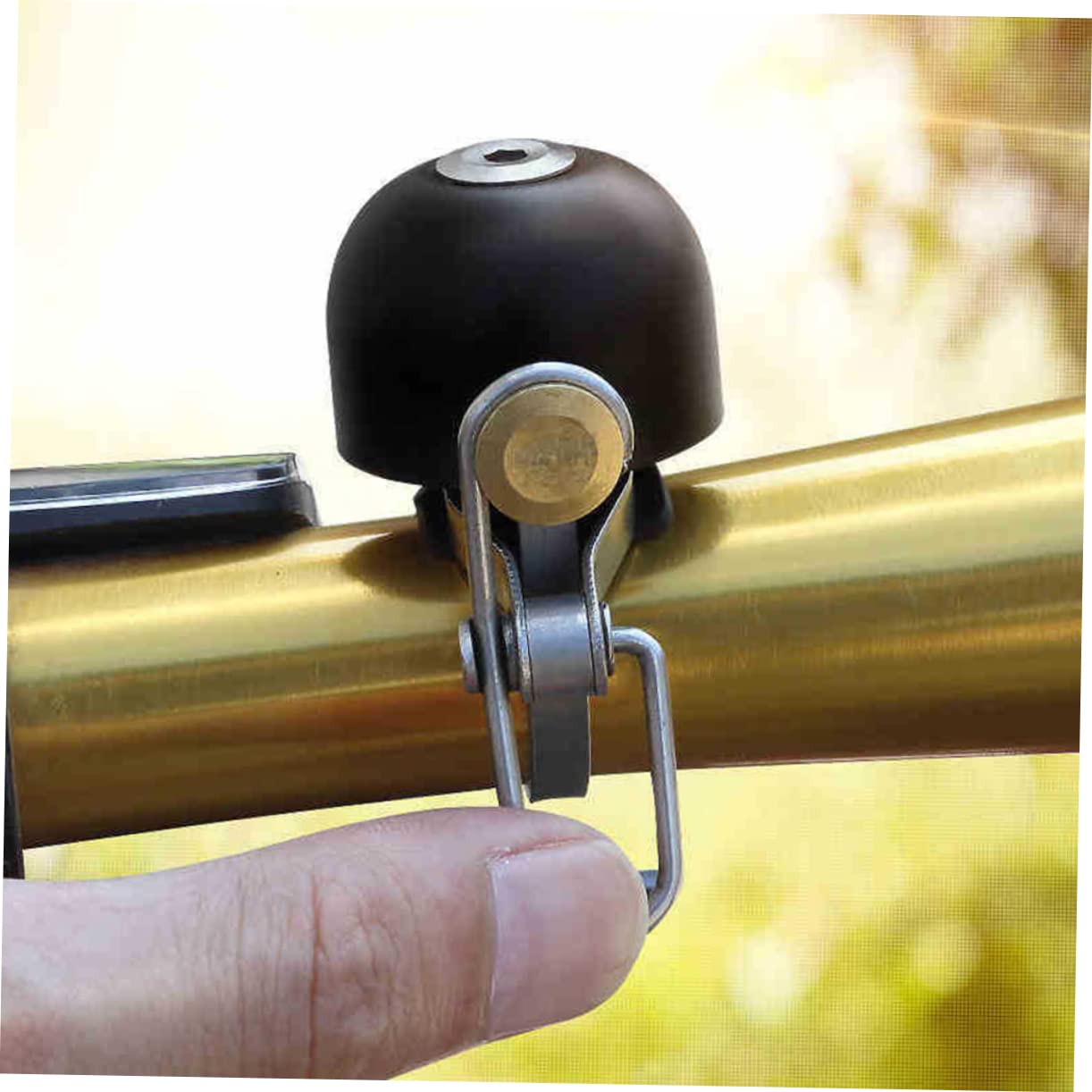 POPETPOP Glocke Fahrradklingel Kupfer ich Erwachsene Schild Black