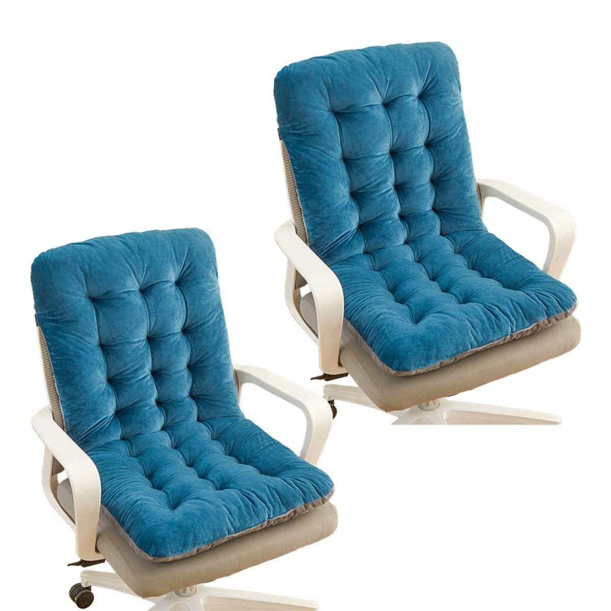 2 cuscini per sedia da ufficio con supporto per la schiena, antiscivolo, elastici, per gaming, auto, sala da pranzo e sedie da giardino, delicati sulla pelle (C14, 45 x 100 cm)