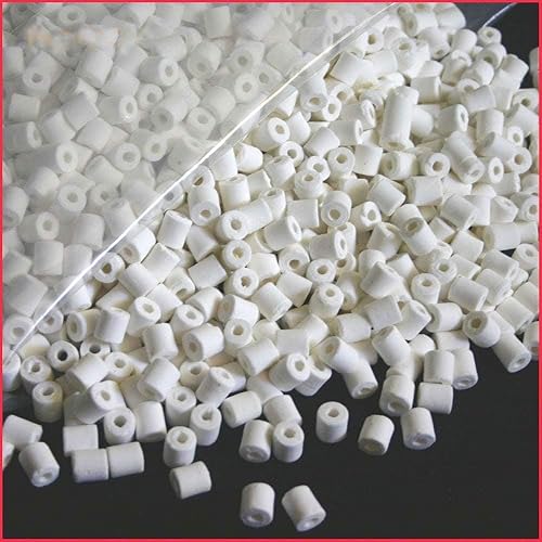 Aquapapa Medios de filtro de acuario, anillos de cerámica bio a granel para pecera, filtro de recipiente, estanque, arrecife de coral (5 libras)