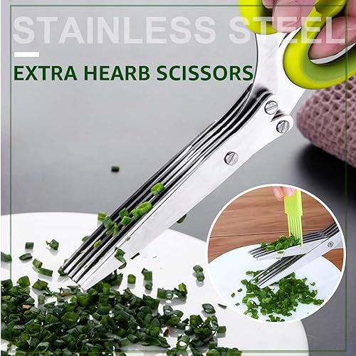 Miniatura 6 de ONEBOM - Tijeras de cocina, tijeras de cocina resistentes con hoja dentada para cortar carne, alimentos, pescado, aves de corral, accesorios de