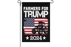 Farmers For Trump 2024 American Flag Garden Yard Flag