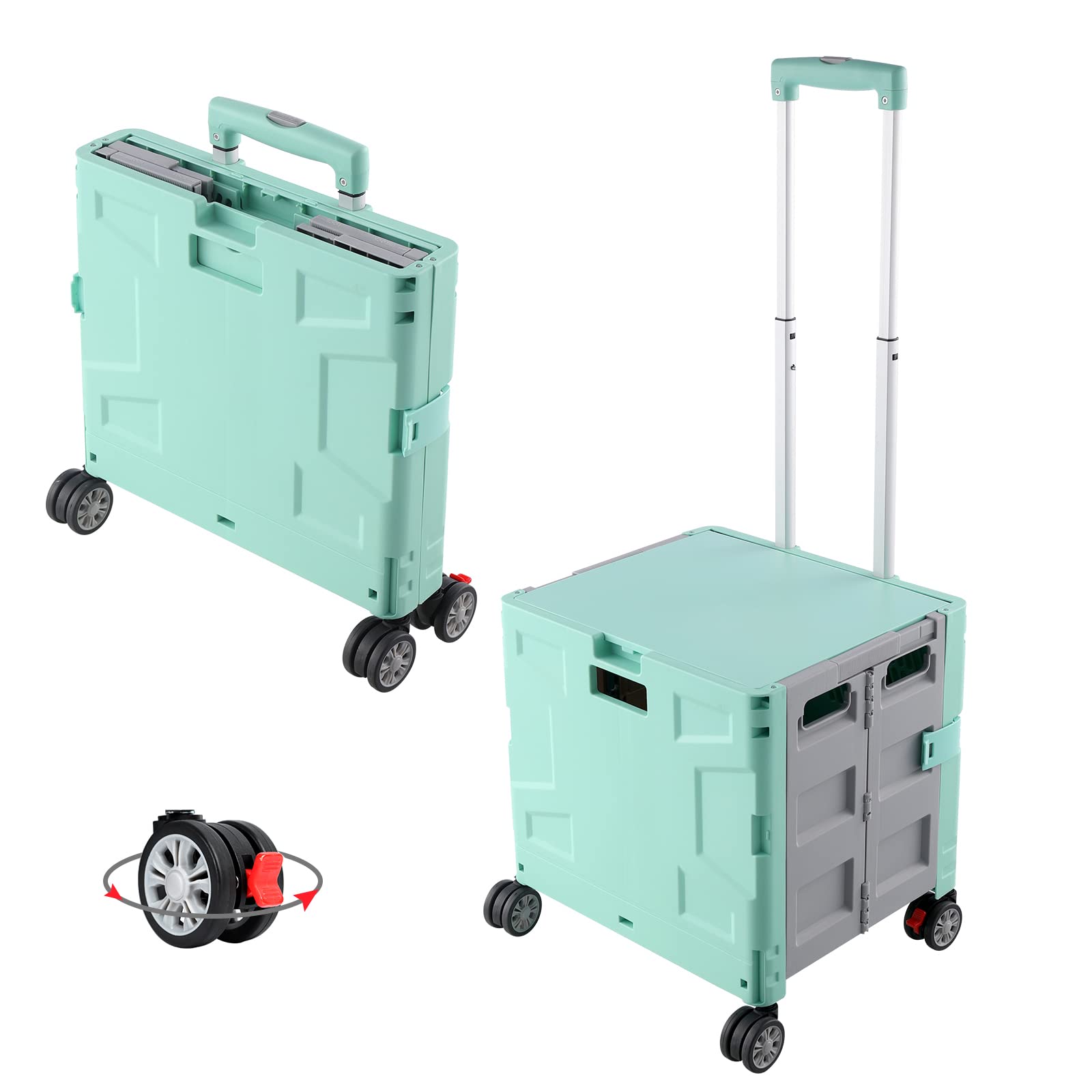 Buy Folding Utility Cart Portable Rolling Crate Hand Truck Teacher Cart