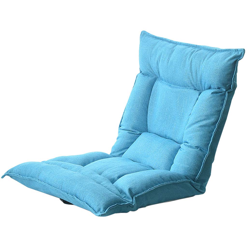Generisch Silla de suelo plegable Lazy Sofá, silla ajustable sin patas en 14 posiciones con cómodo respaldo para videos de meditación de yoga, no es necesario apoyarse en la pared
