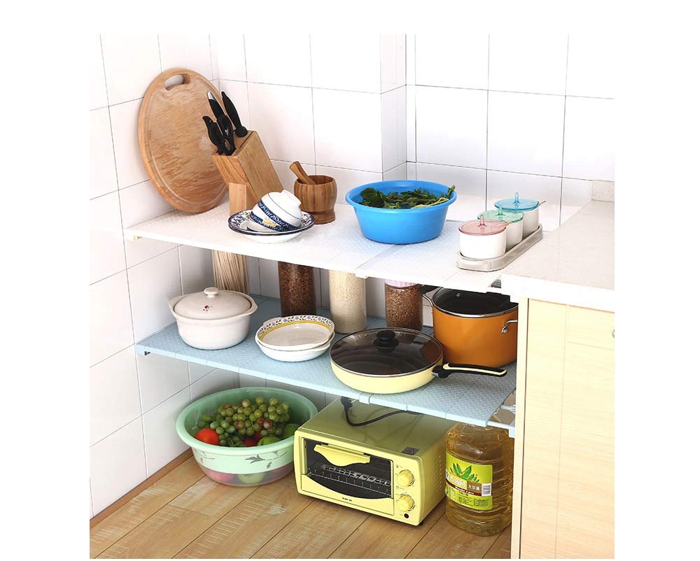 Estantería blanca extensible extensible de 50 a 80 cm, separador para armario de guardaroba, compartimento organizador de almacenamiento Brillabenny