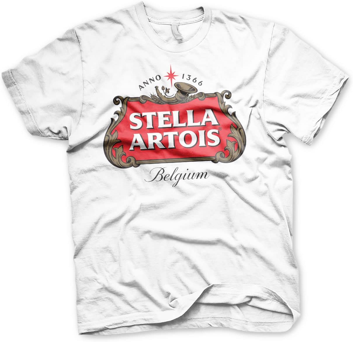 Stella ArtoisOfficially Licensed Belgium Logo Mens T-Shirt (White)