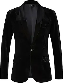 Blazer masculino de veludo slim fit sólido casaco esportivo