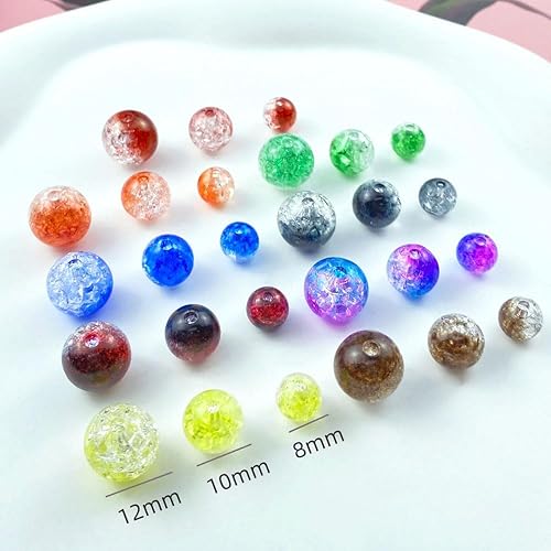 Miniatura 4 de Tingoons 100 cuentas de acrílico de 0.472 in redondas de cristal acrílico para manualidades con agujero para decoración del hogar, rellenos de