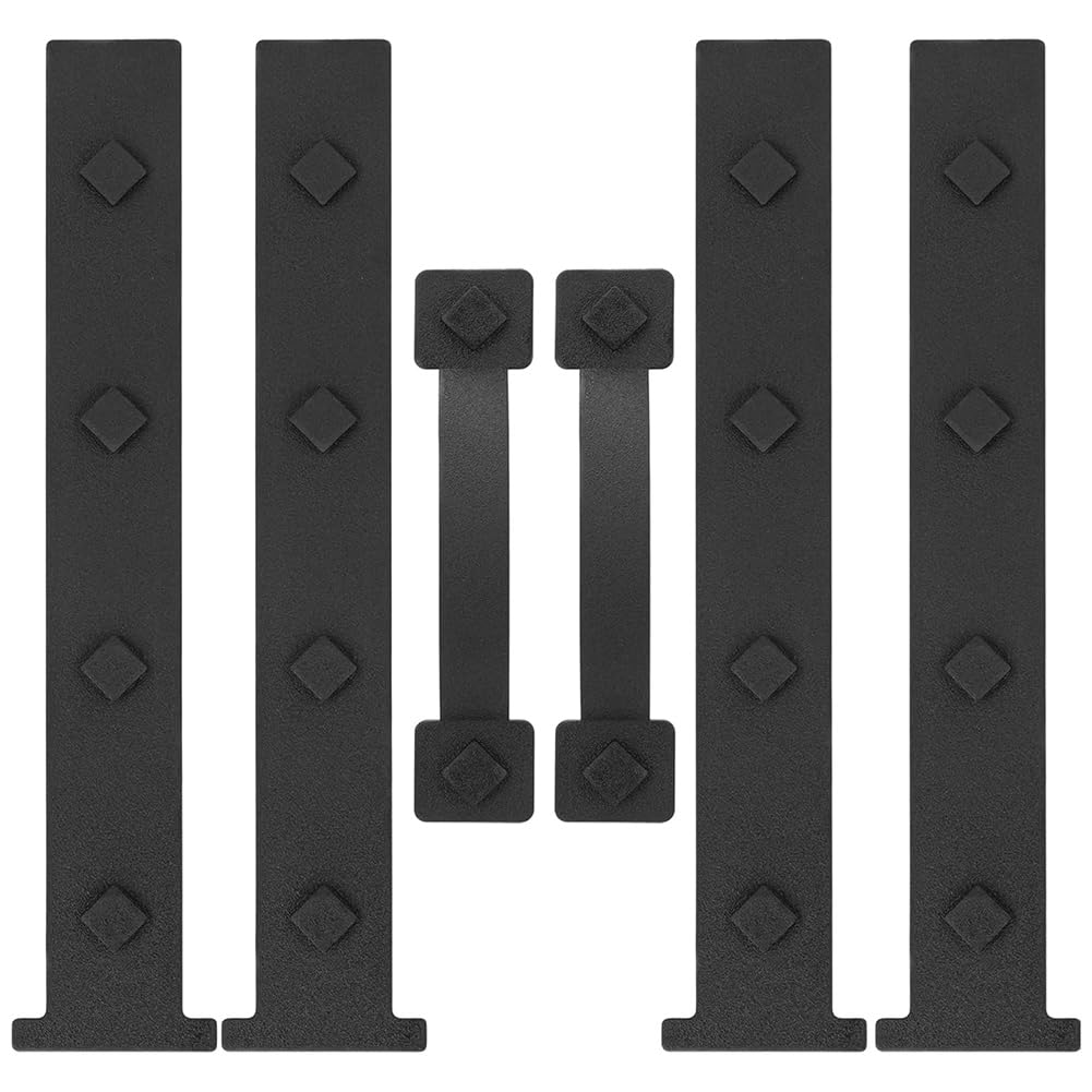 Ijsdnvjndx Black Garage Door Magnetic Decorative Hardware 6 Pieces Rectangle Garage Door Magnets Accents Curb Appeal Faux Hinges And Handles