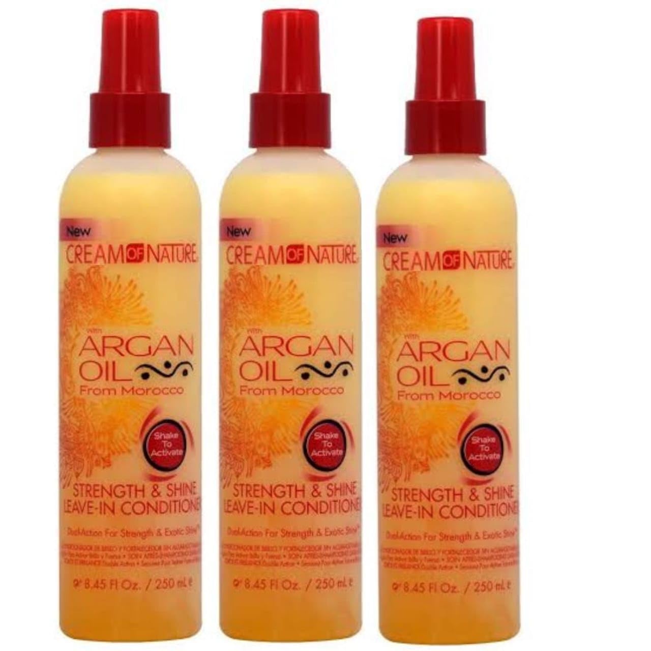 Cream of Nature Argan Oil Conditioner Leave-In 250 ml (Pack of 3)