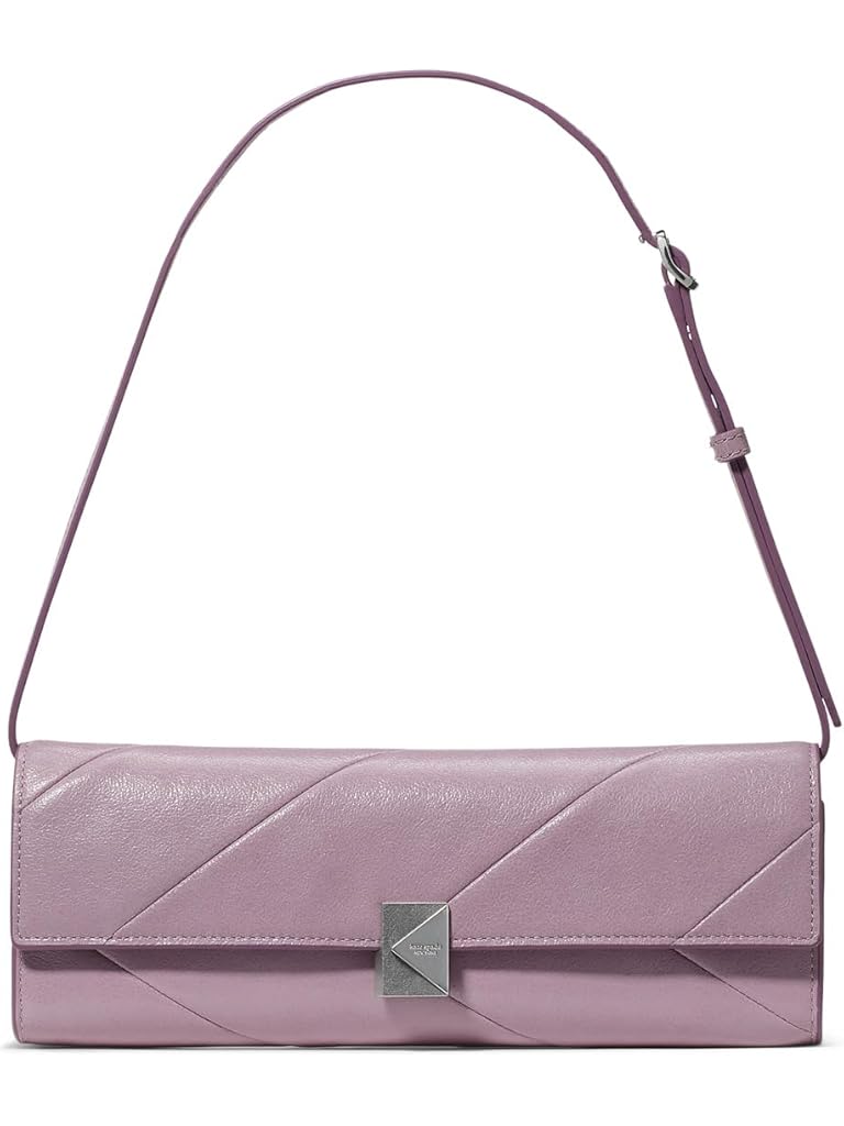Purple Kate Spade New York Deco Pieced Glazed Leather Soft Mini Shoulder