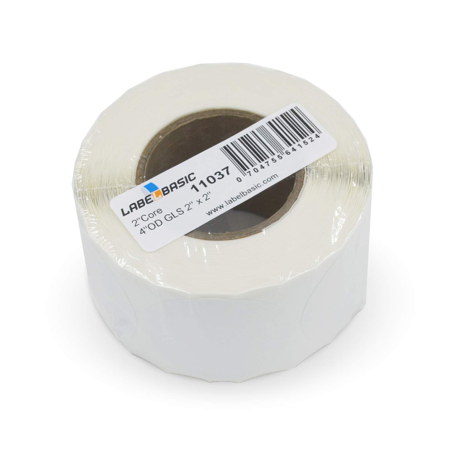 LabelBasic Glossy Inkjet Labels for Epson TM-C3500, TM-C3400, Primera LX500 and LX400, 550 Tags/Roll on a 2" Core