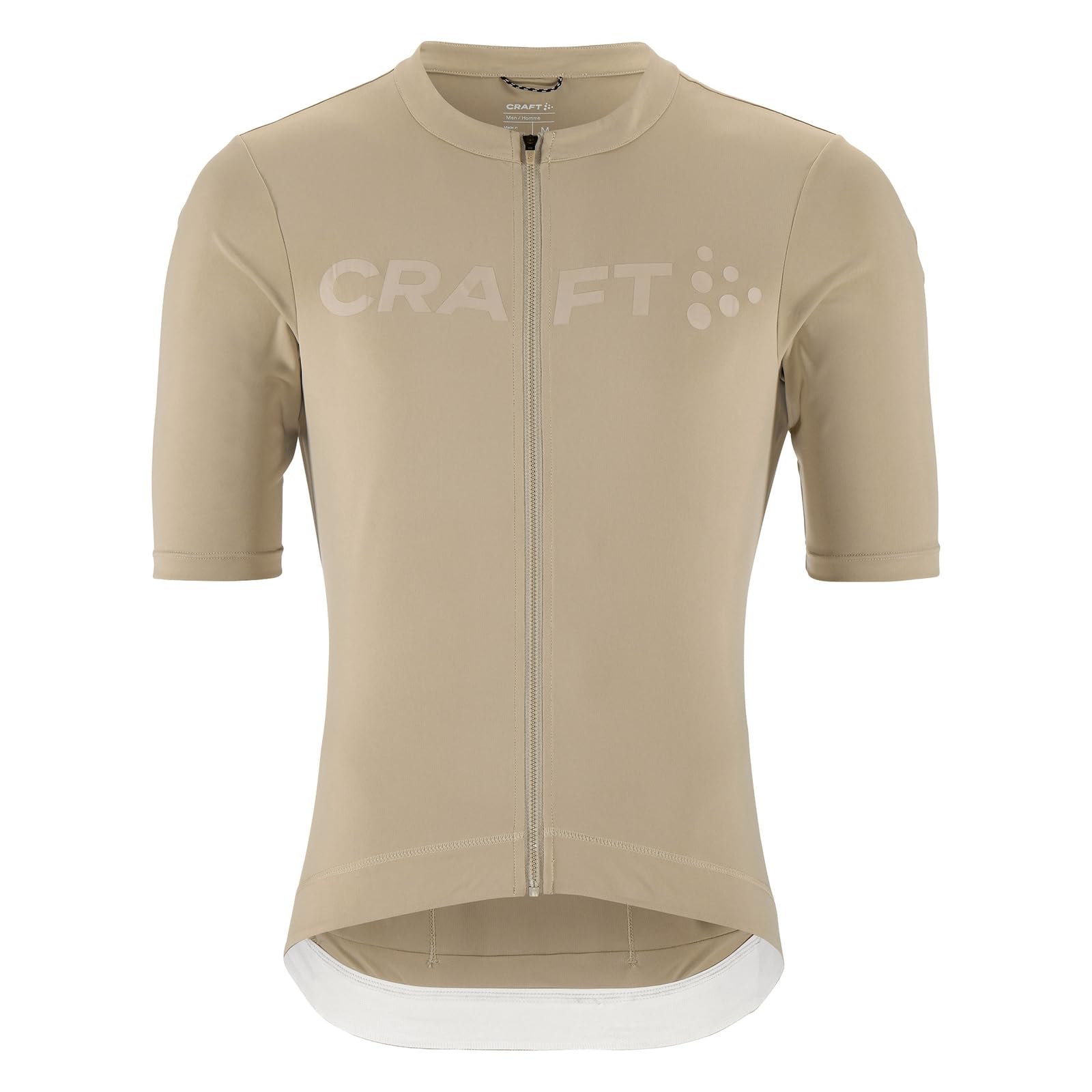 Craft Herren Trikot Radtrikot Kurzarmtrikot Funktionsshirt Endur Logo Jersey, Farbe:Beige, Größe:S, Artikel:-6080 hay