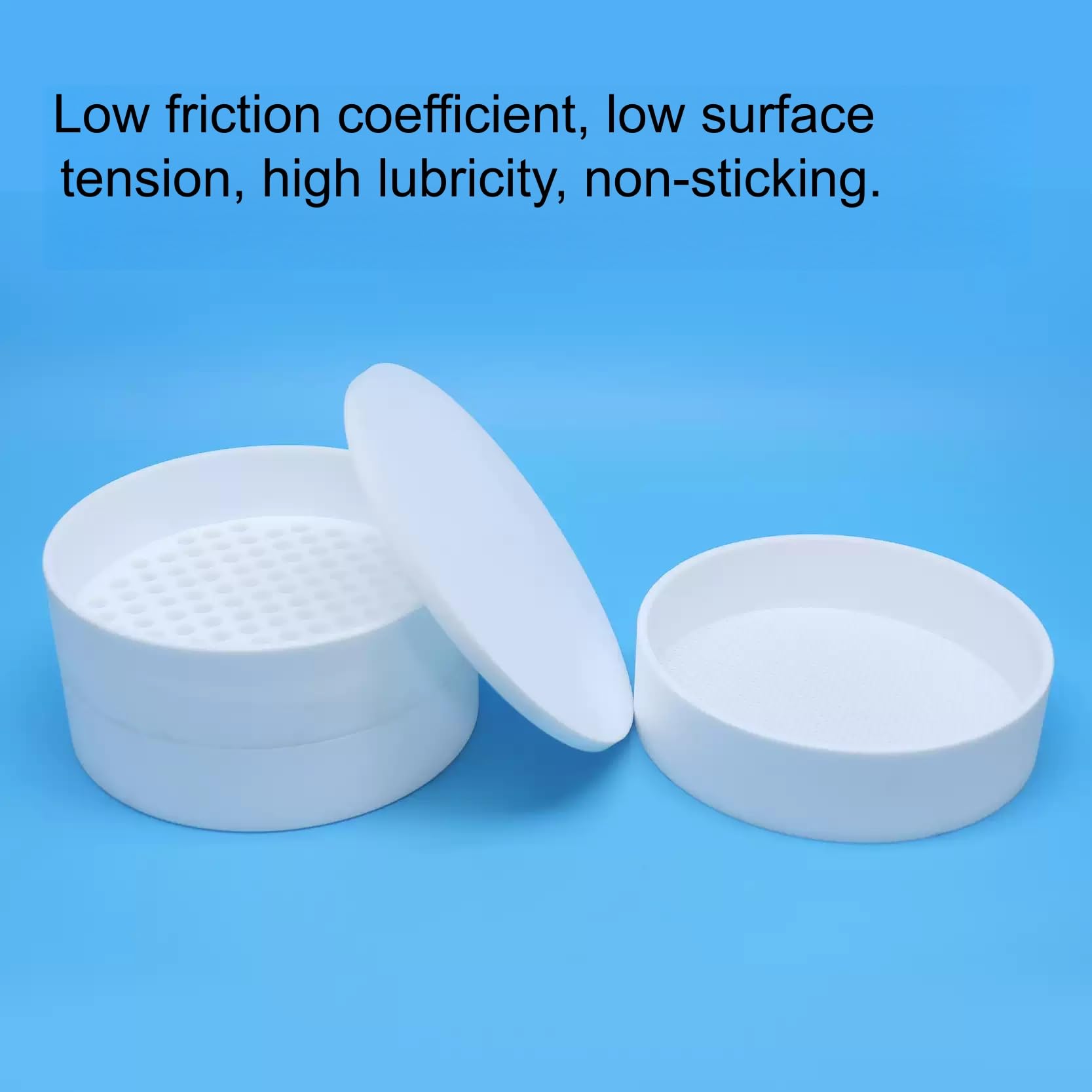 Malla de pantalla de PTFE, tamiz de suelo de laboratorio resistente al calor de 250 °C | PTFE de alta pureza, resistente al ácido y al ácido, antiadherente, sin rebabas.(Bottom Pan)