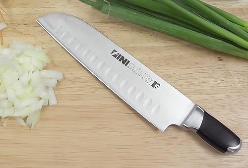 Miniatura 7 de FINI Cutlery Juego de cuchillos de 8 piezas con bloque para cocina acero alemán forjado afilado a mano diseño patentado de mango corto