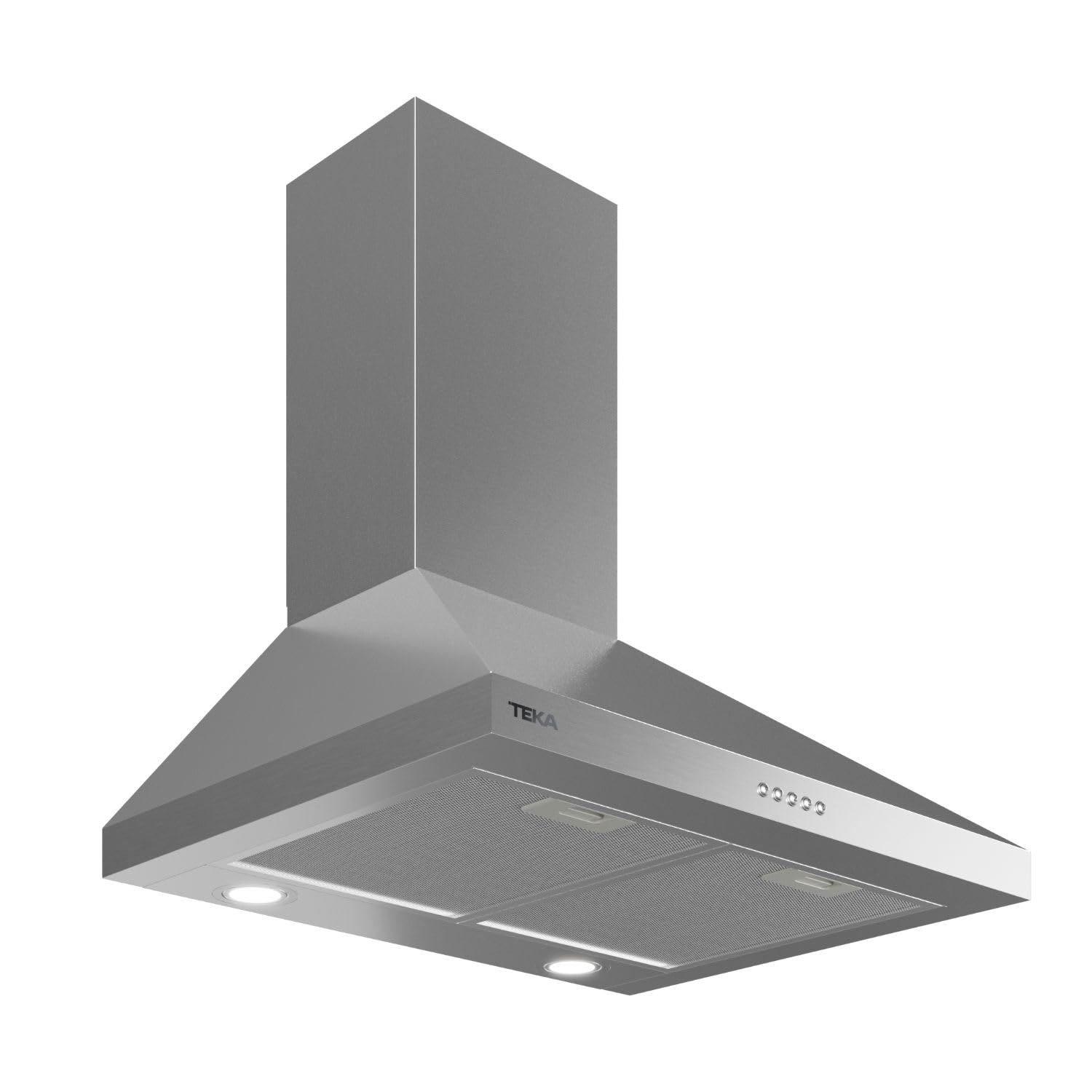 TEKA Campana Decorativa Piramidal, Acero Inoxidable, 3 Velocidades, 60 cm | Control Electrónico, Lámparas LED Dobles, 2 Filtros de Aluminio, Reducción de Salida Incluida, DBP 68150 EOS IX