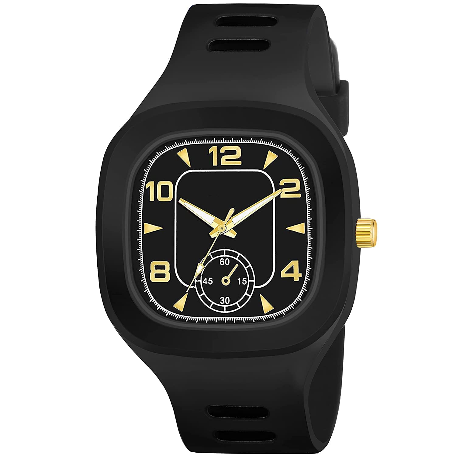 Navkar Crafts Multi Dial Square 6 Crono Stylish Latest Generation Designer Rubber Strap Analog Watch - for Boys & Girls (B0BTP8LG18) Amazon Price History, Amazon Price Tracker