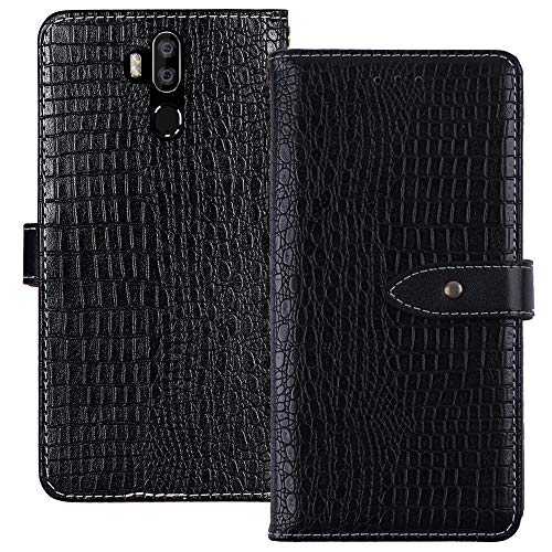 YLYT Flip TPU Silikon Hülle Etui Schwarz Leder Tasche Schutz Hülle Für TP-Link Neffos X9 5.99 inch Handy Horizontale Standfunktion Magnetverschluss Strapazierfähiger Cover