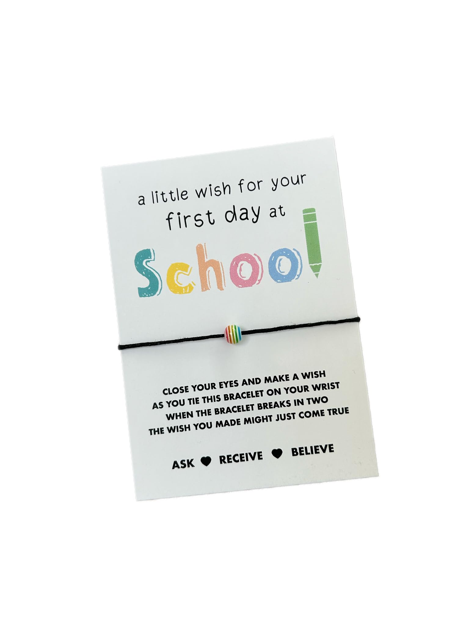 First day at school gift | First day at school wish bracelet | Gift for first day at school