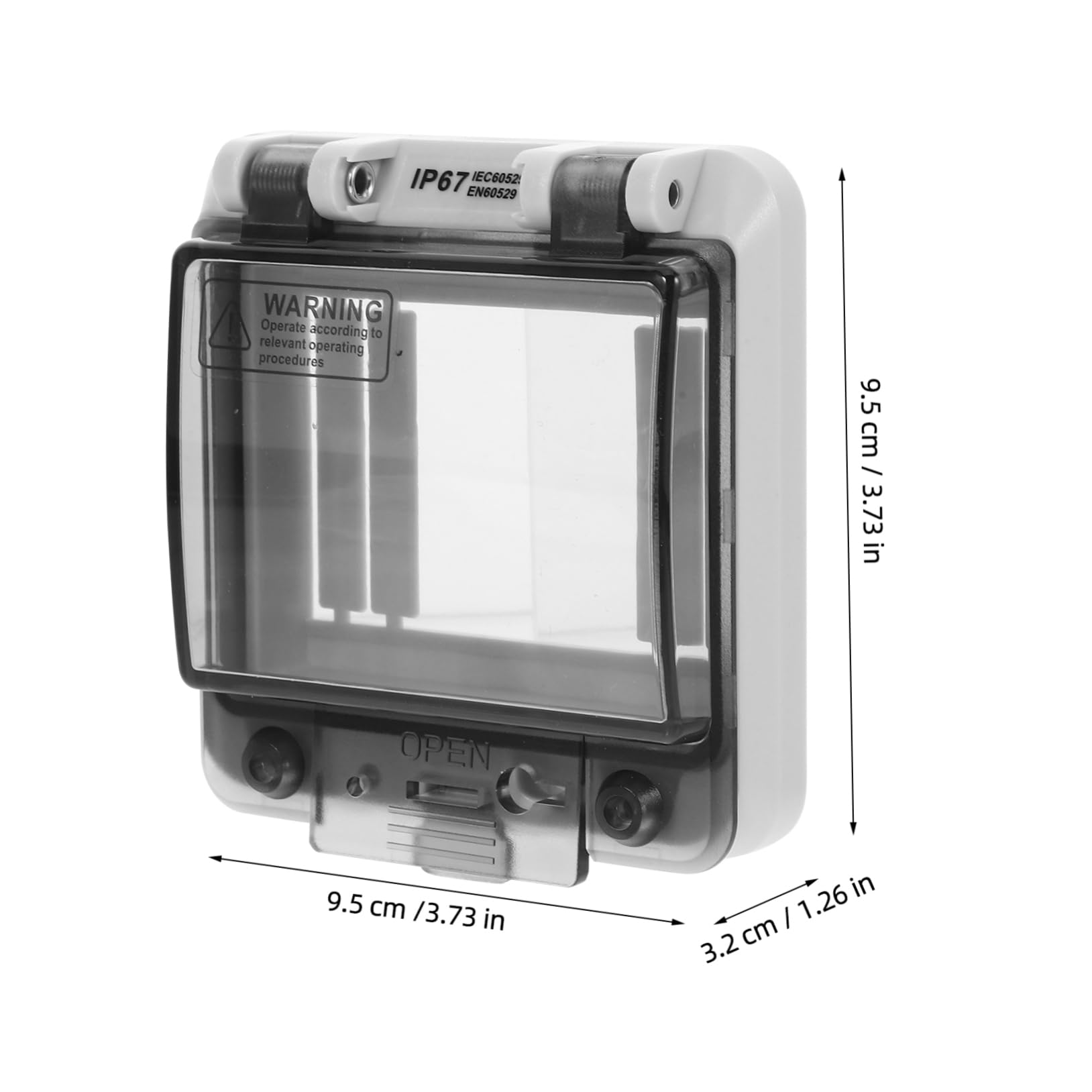 GLEAVI 4piezas Caja De Distribución Electrónica Ventana Visual Para Interruptores De Circuito Protección Resistente y Fácil Instalación Circuitos Material Pc