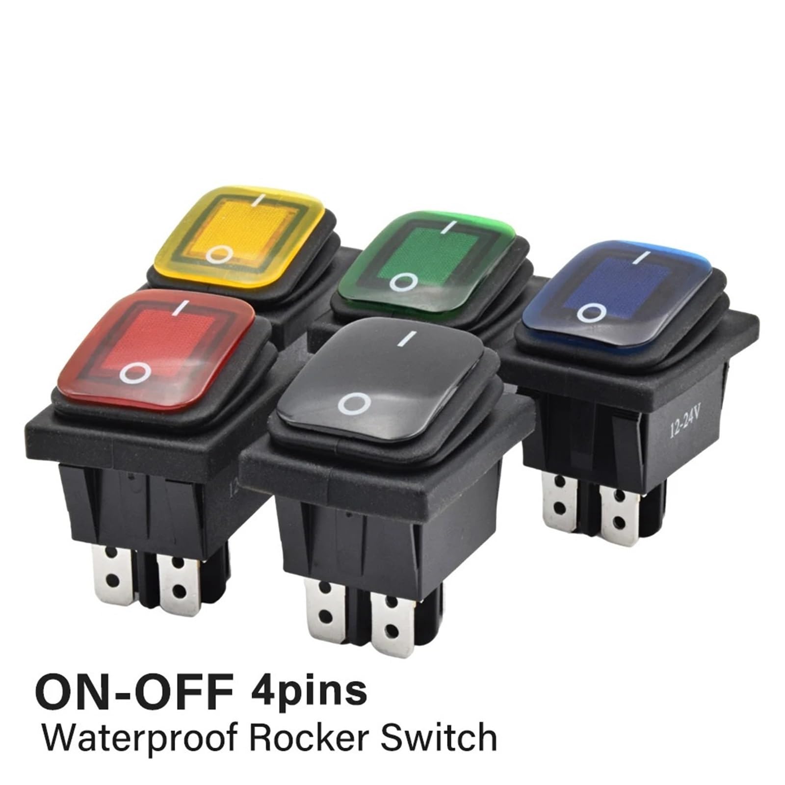 Interruttore a bilanciere KCD4-201(ON-off,Black No Light,220V)