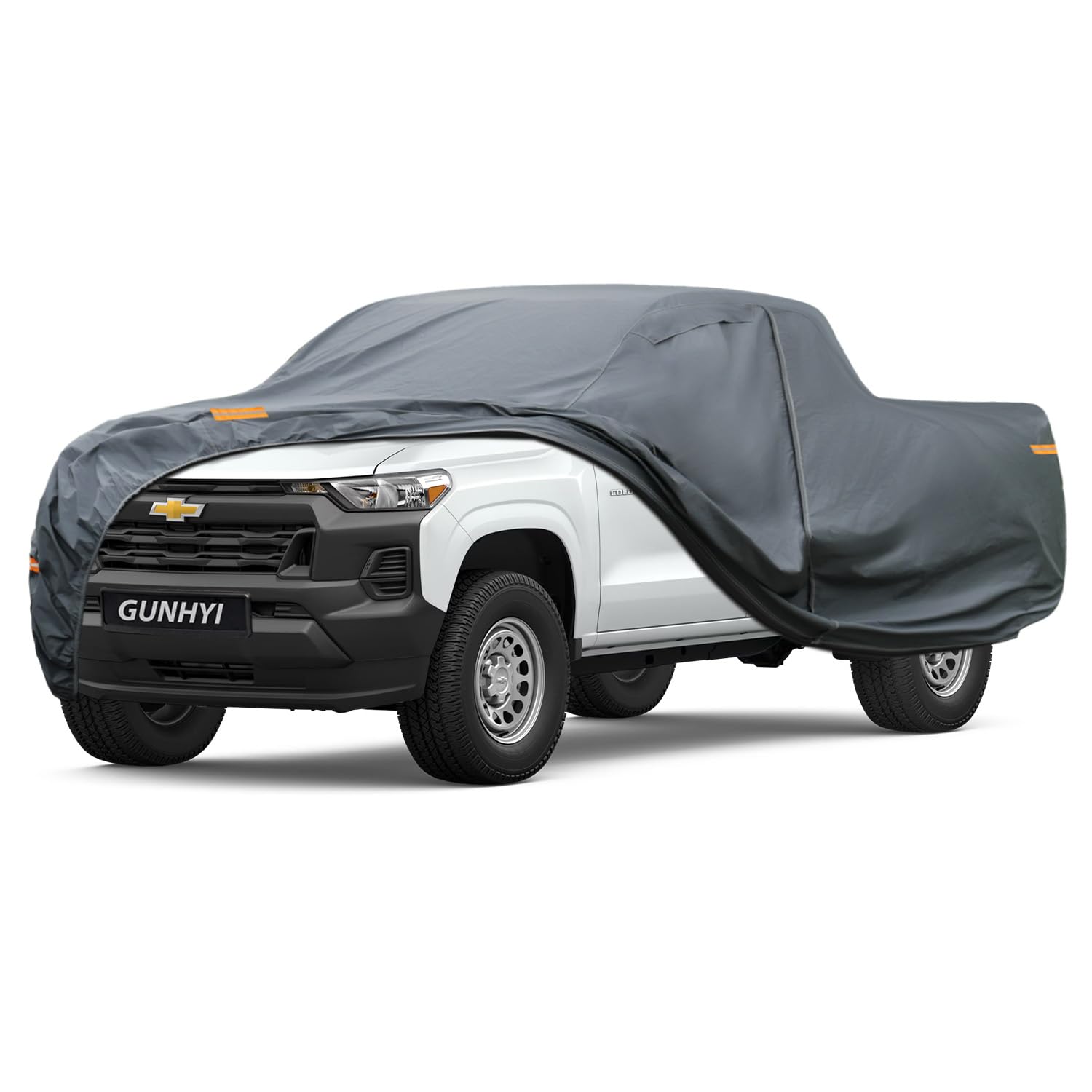 GUNHYI Premium Truck Cover Custom Fit Chevrolet Colorado, 16 Layers Heavy Duty Truck Cover Waterproof All Weather with Zipper Door for Sun Rain Snow Dust Uv Protection