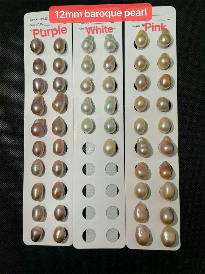 Perlas de agua dulce barrocas naturales A 2A 3A, blancas, rosas y moradas, sueltas para hacer joyas, collares y pulseras, accesorios DIY (morado 2A, 10-11 mm, 2 unidades)