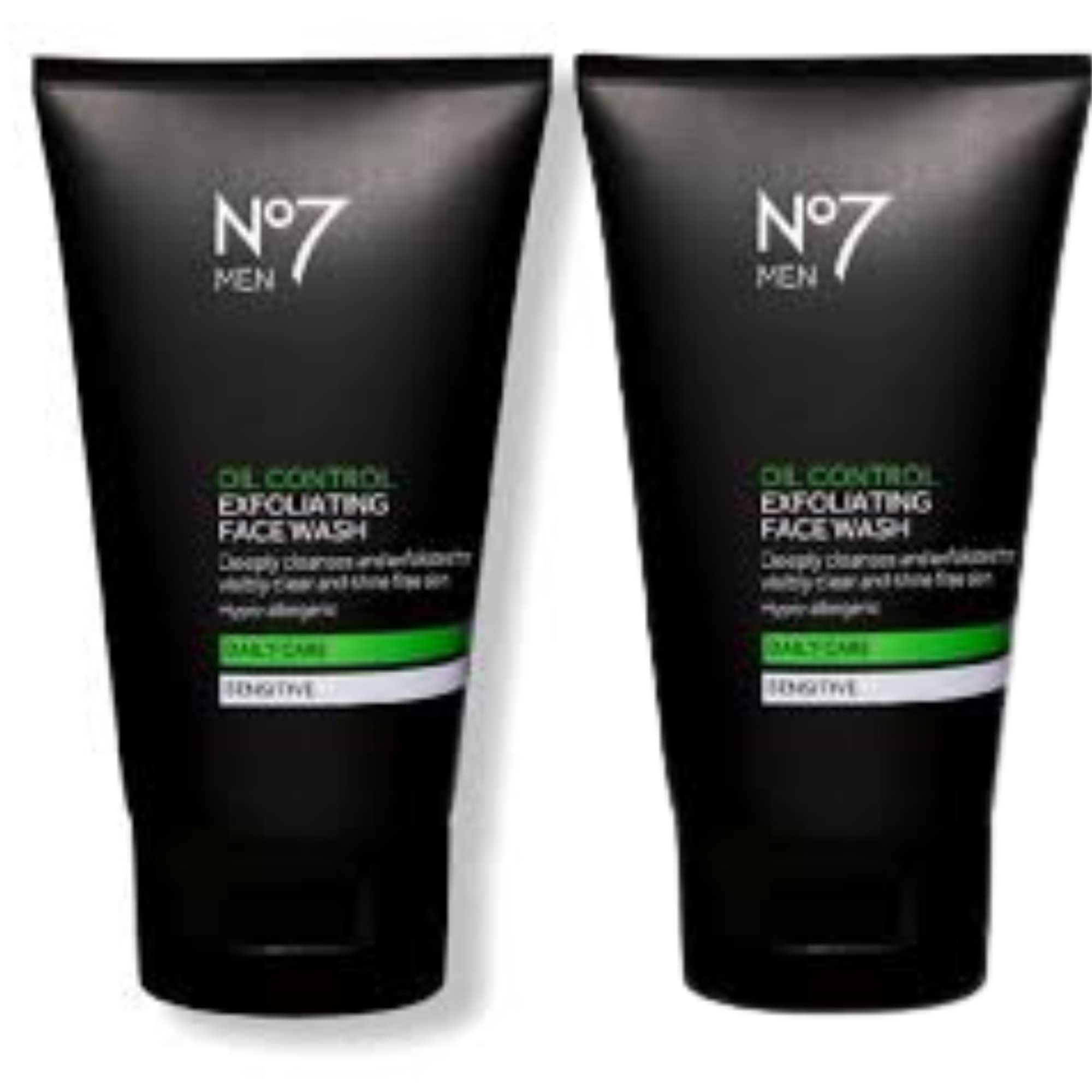 Boots No7 Men Oil Control Face Wash 150ml x 2 Pack Bundle