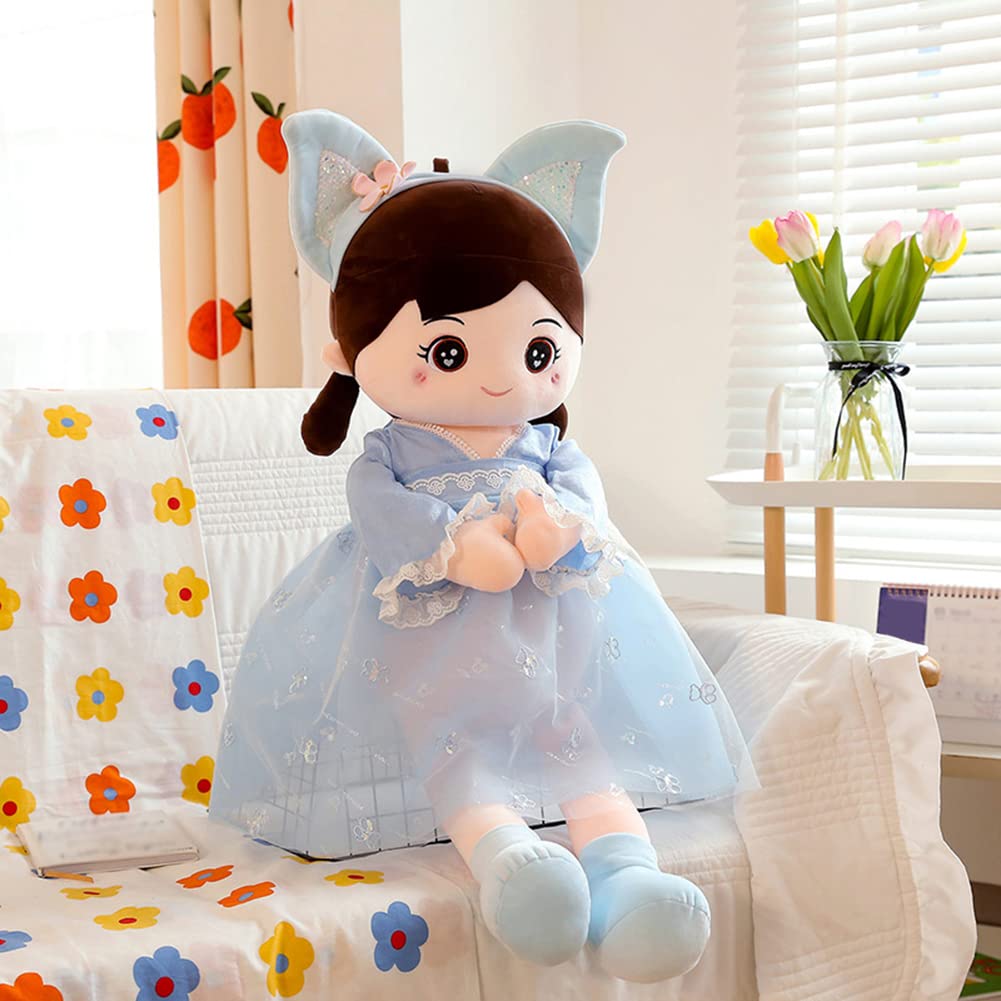 ISAKEN Poupée Chiffon Fille 45/55cm - Peluche Douce Cadeau Anniversaire Noël