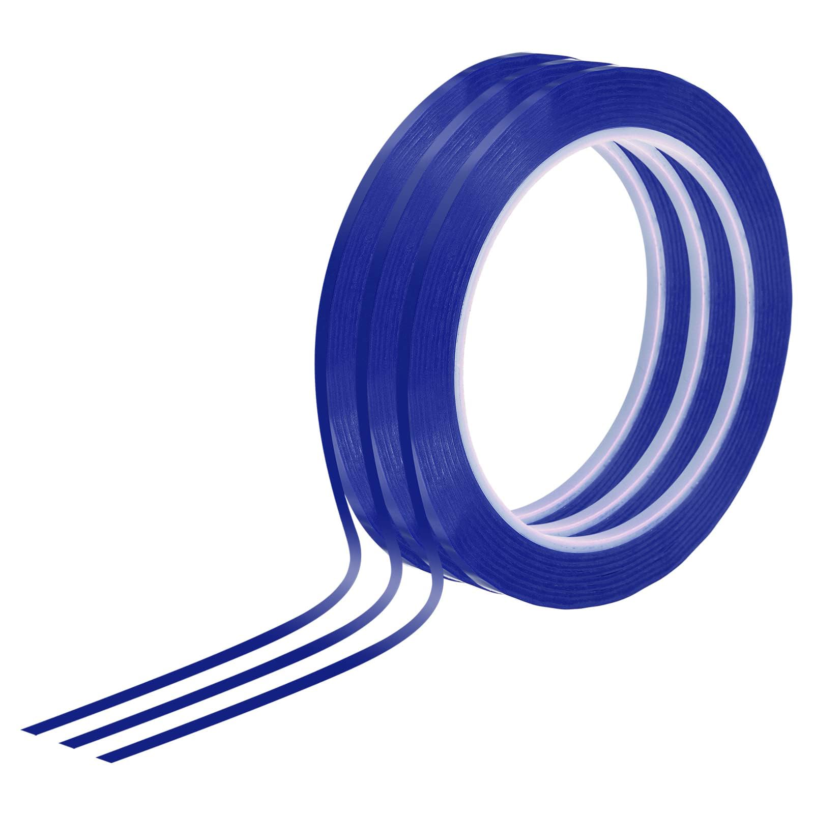 TOP-VIGOR Whiteboard Tape 3mm 1/8", 3 Thin Self Adhesive Marking Tape for White Board Grid Lines Charts DIY Crafts and Classroom Accessories, Blue
